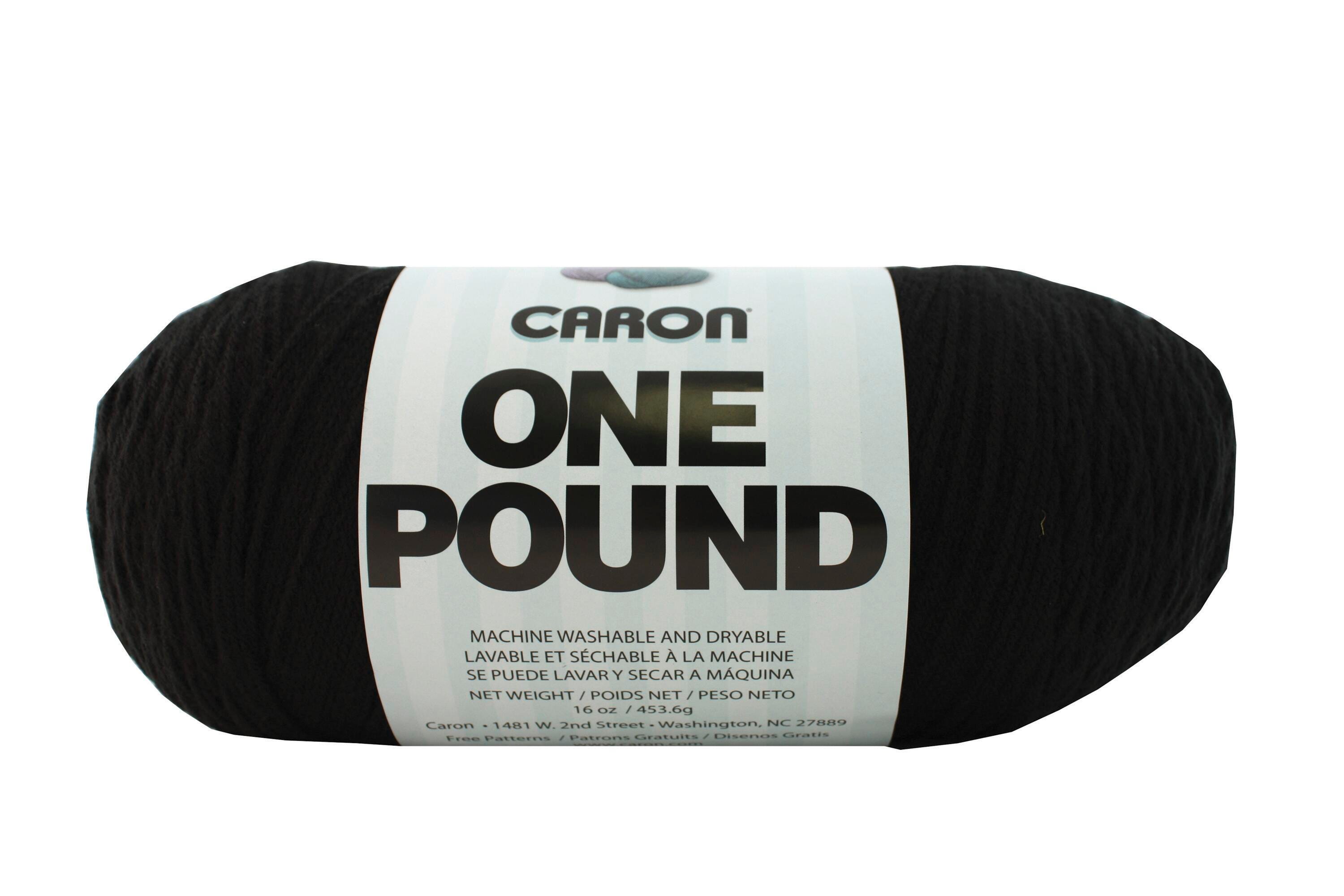 キャロン　ベルドニアッサ Caron Acrylic Dryable Machine Washable Yarn, 812 yd, Black, 1 lb